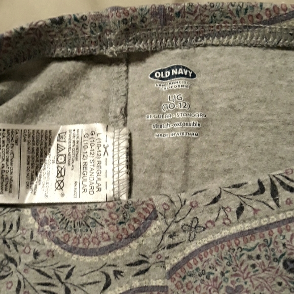 Old Navy blue and grey patterned legginings - Picture 5 of 5